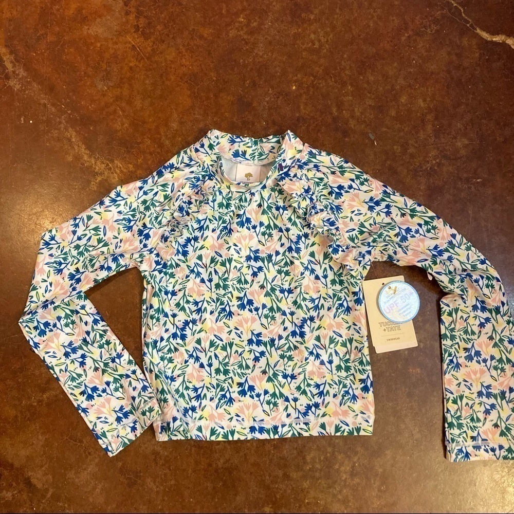 Girls NWT Tucker+Tate Floral Swim Shirt